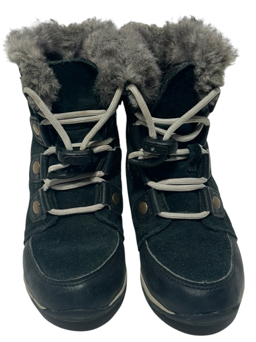 Sorel Kids Black Suede Waterproof Winter Boots Side Toddler/Little Kid 10